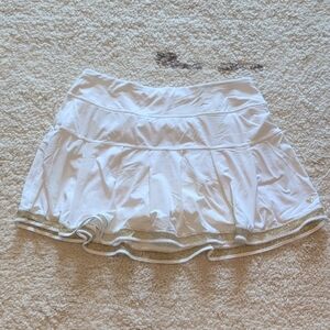 Lilly Pulitzer White Skater Skorts with Pleated Tiers